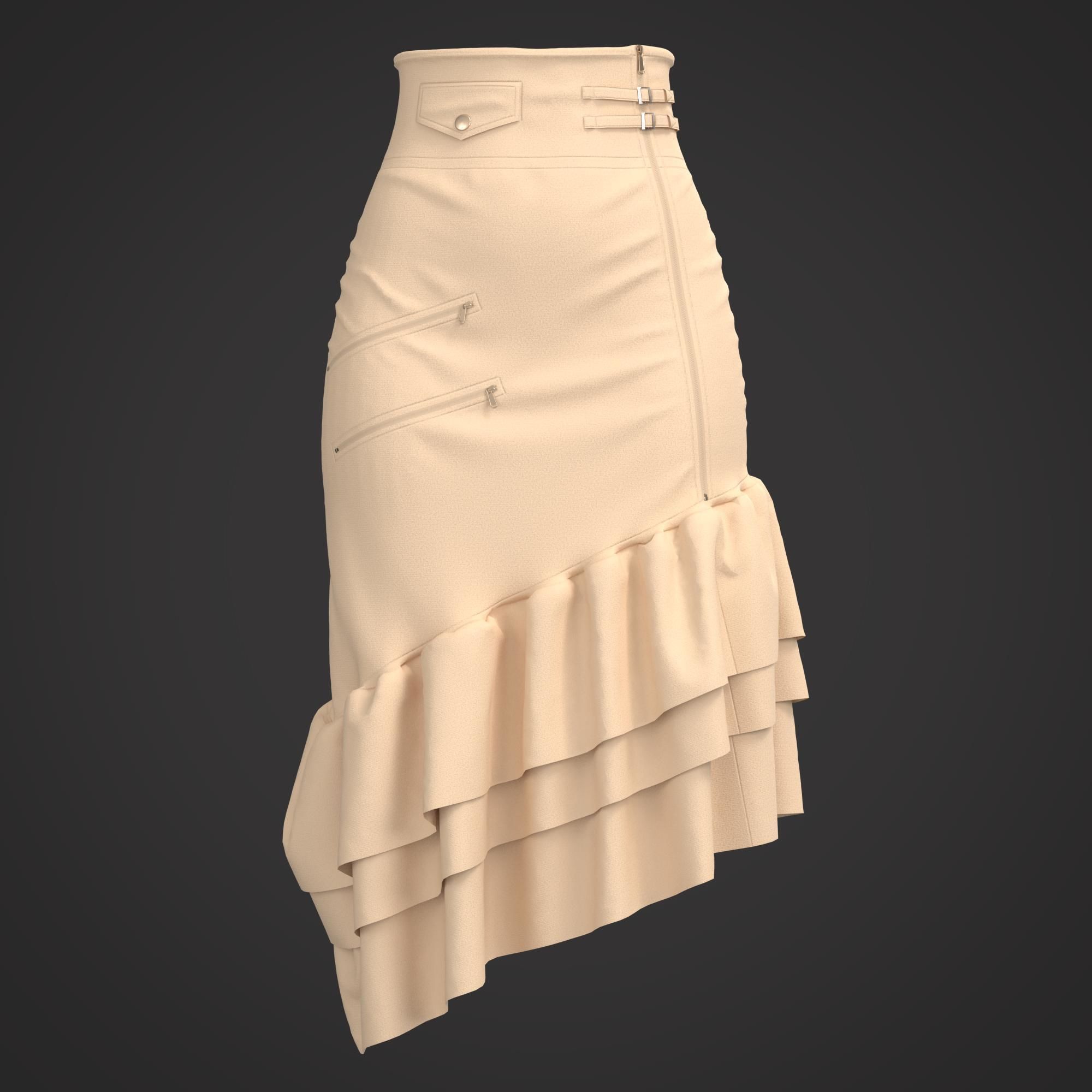10 Women Skirt  3D model_17