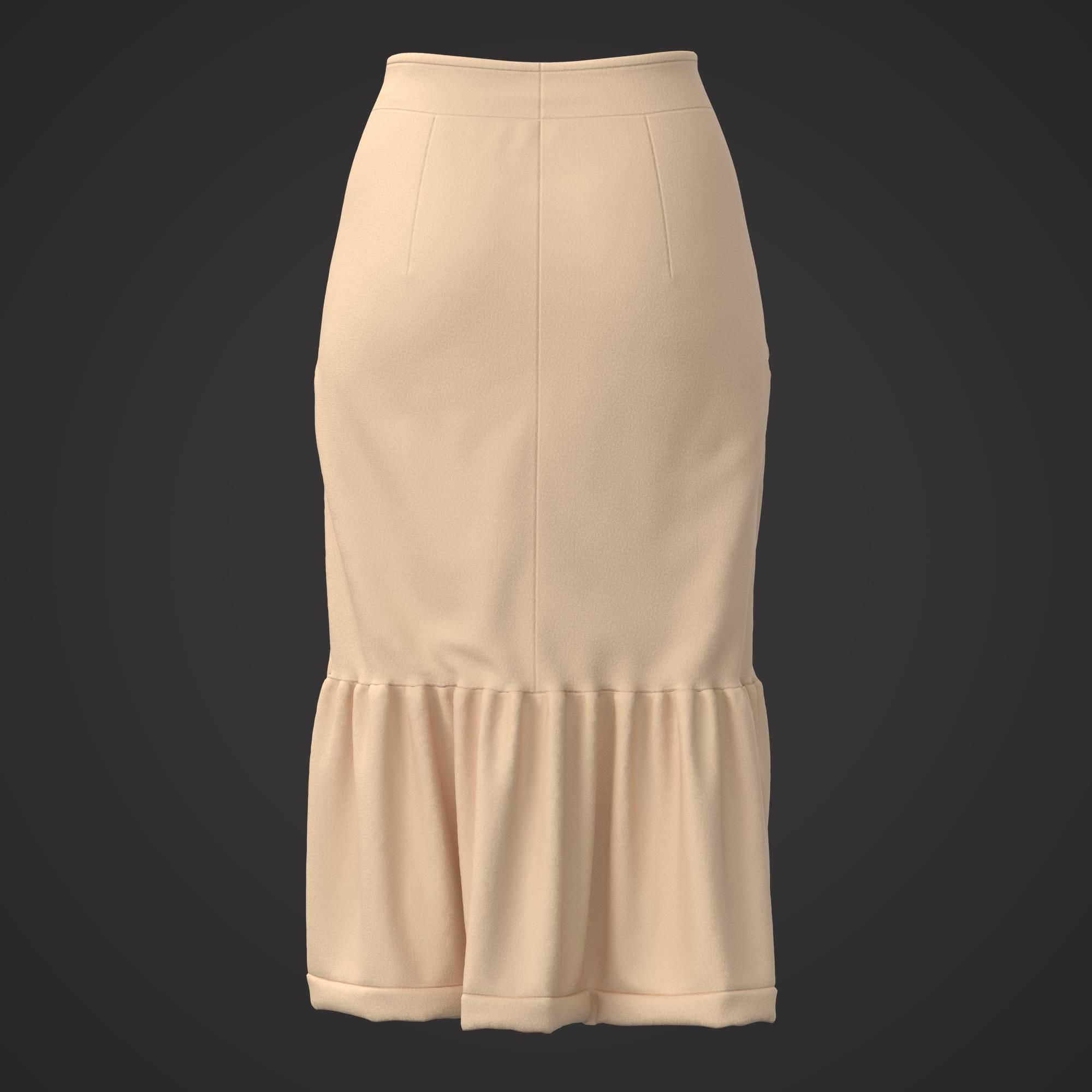 10 Women Skirt  3D model_7