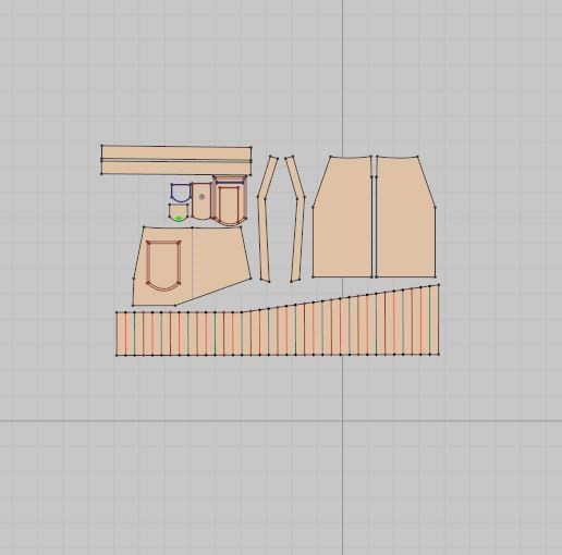 10 Women Skirt  3D model_4