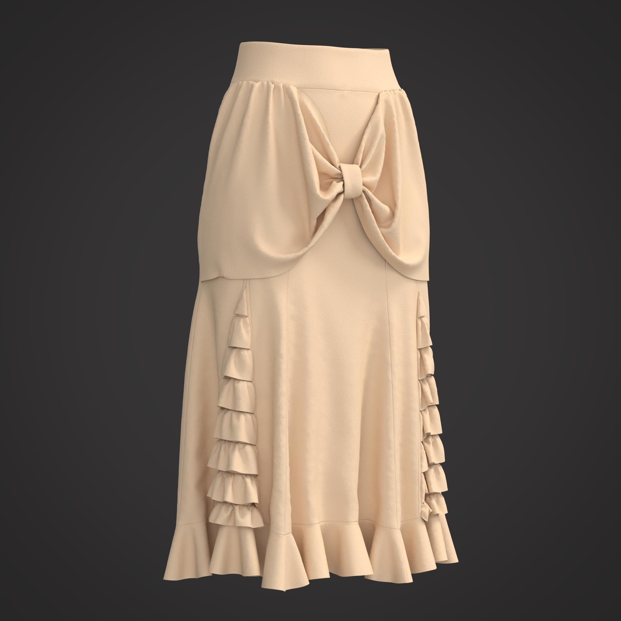 10 Women Skirt  3D model_34