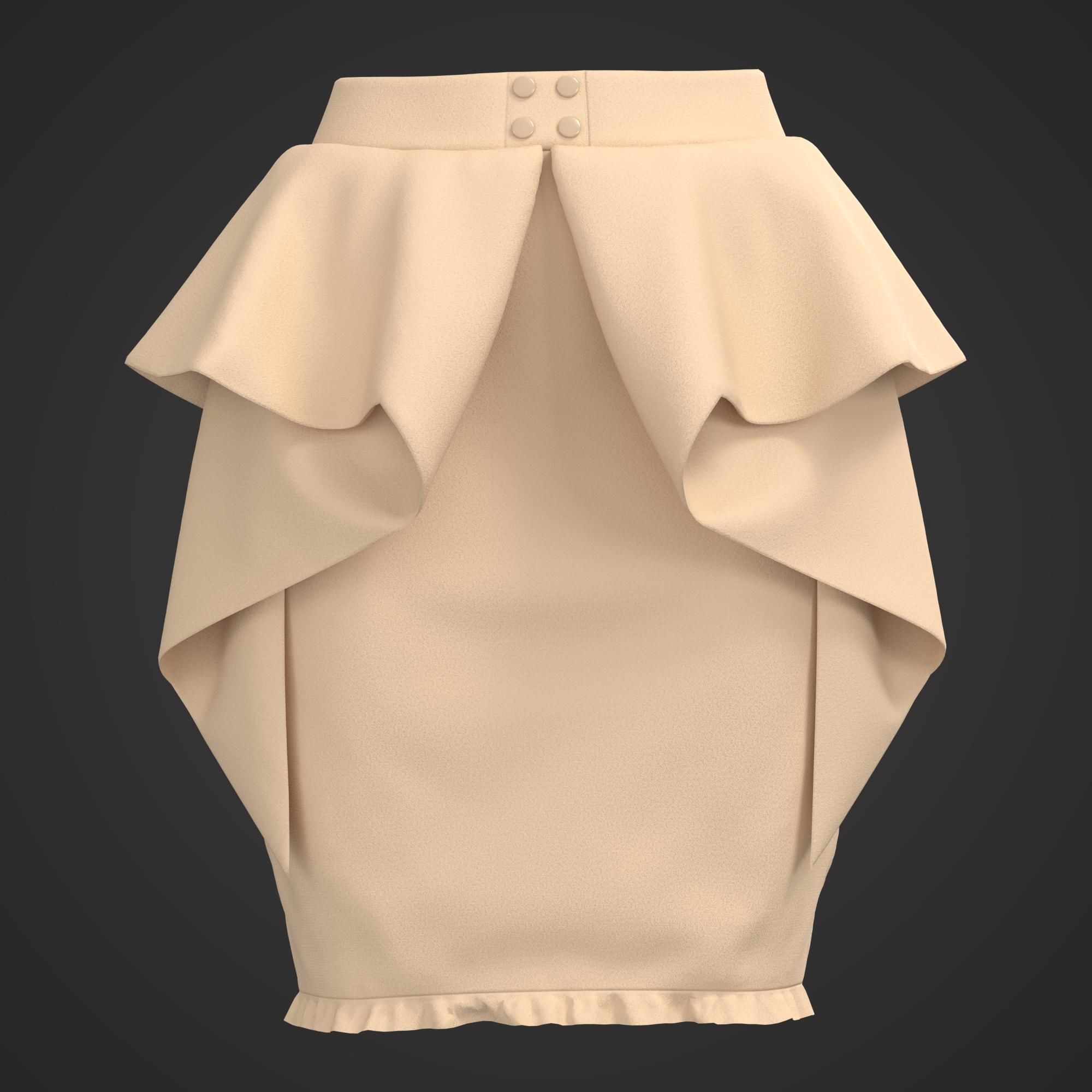 10 Women Skirt  3D model_21