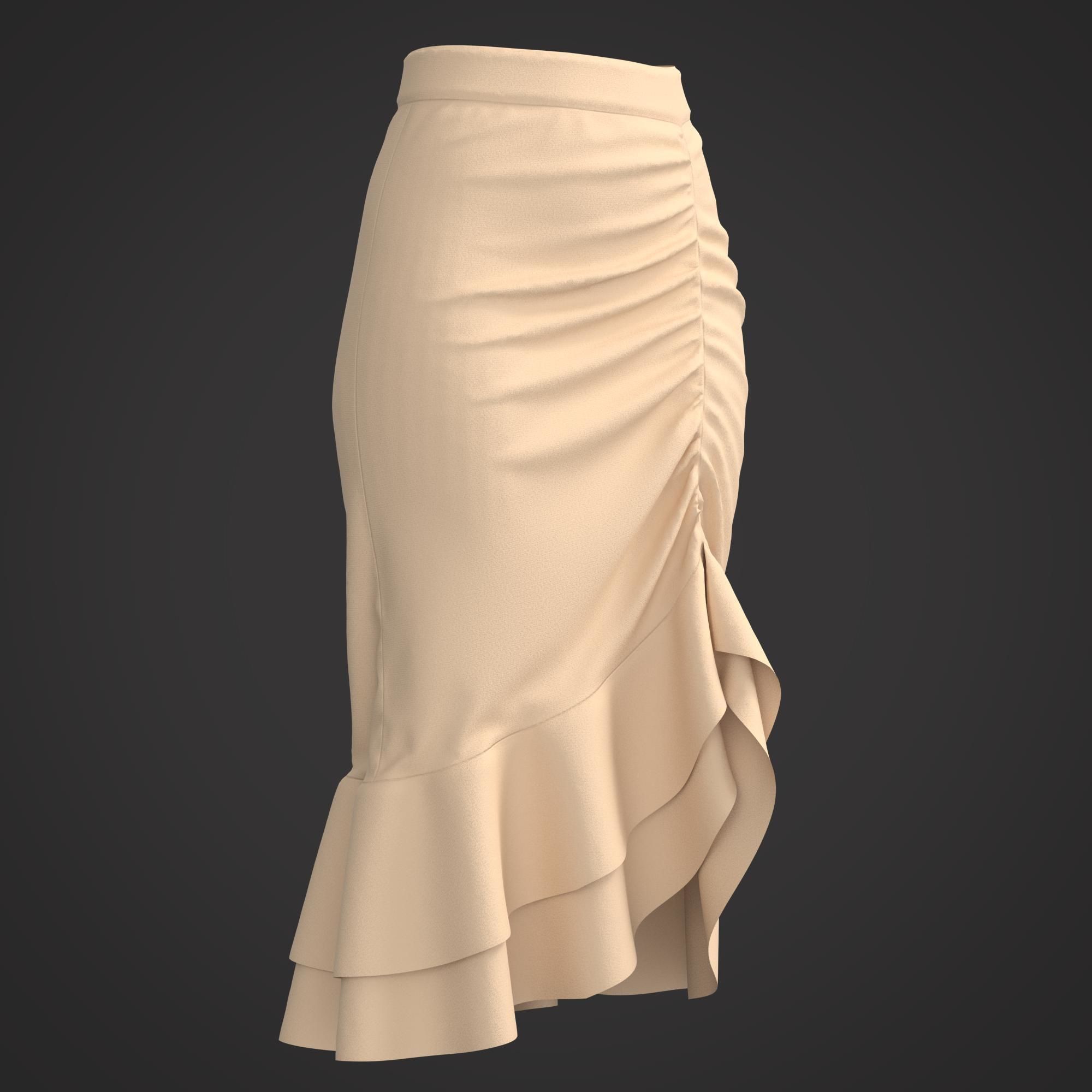 10 Women Skirt  3D model_10