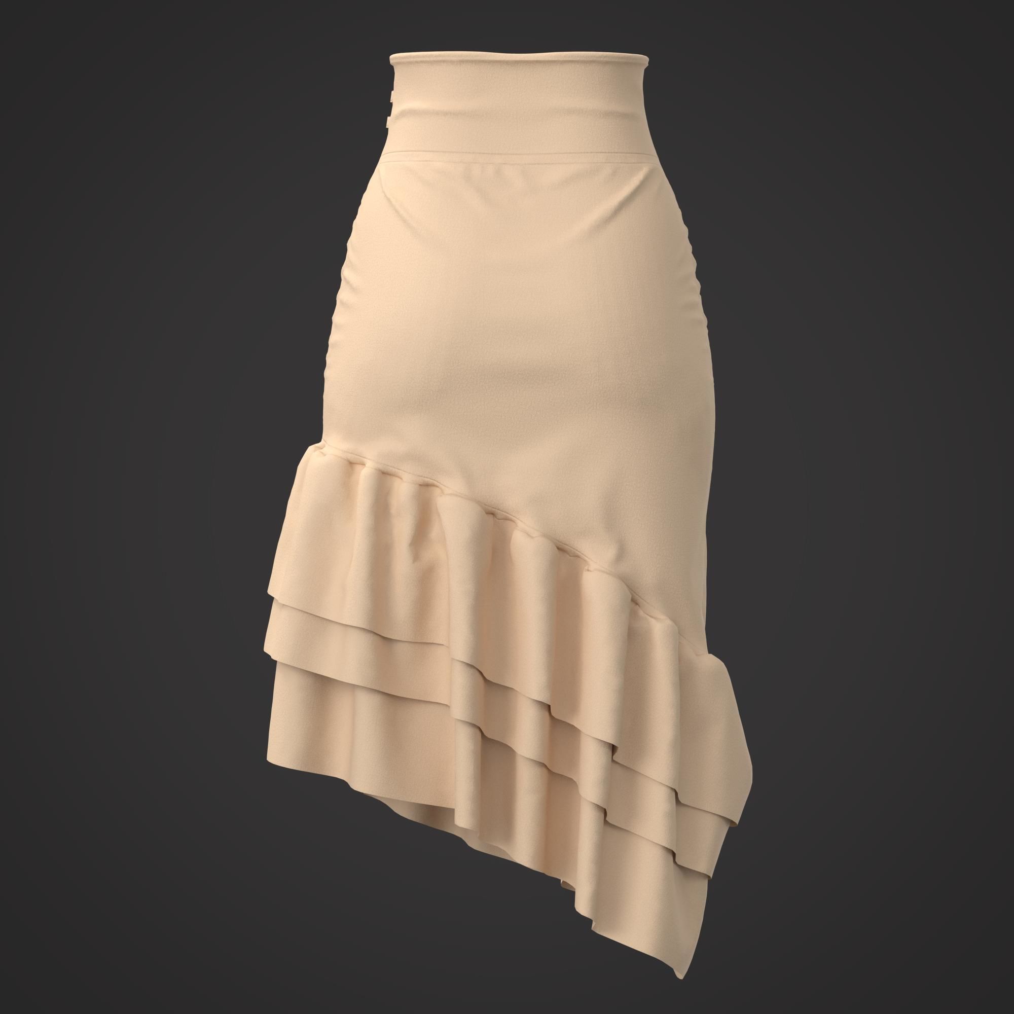10 Women Skirt  3D model_19