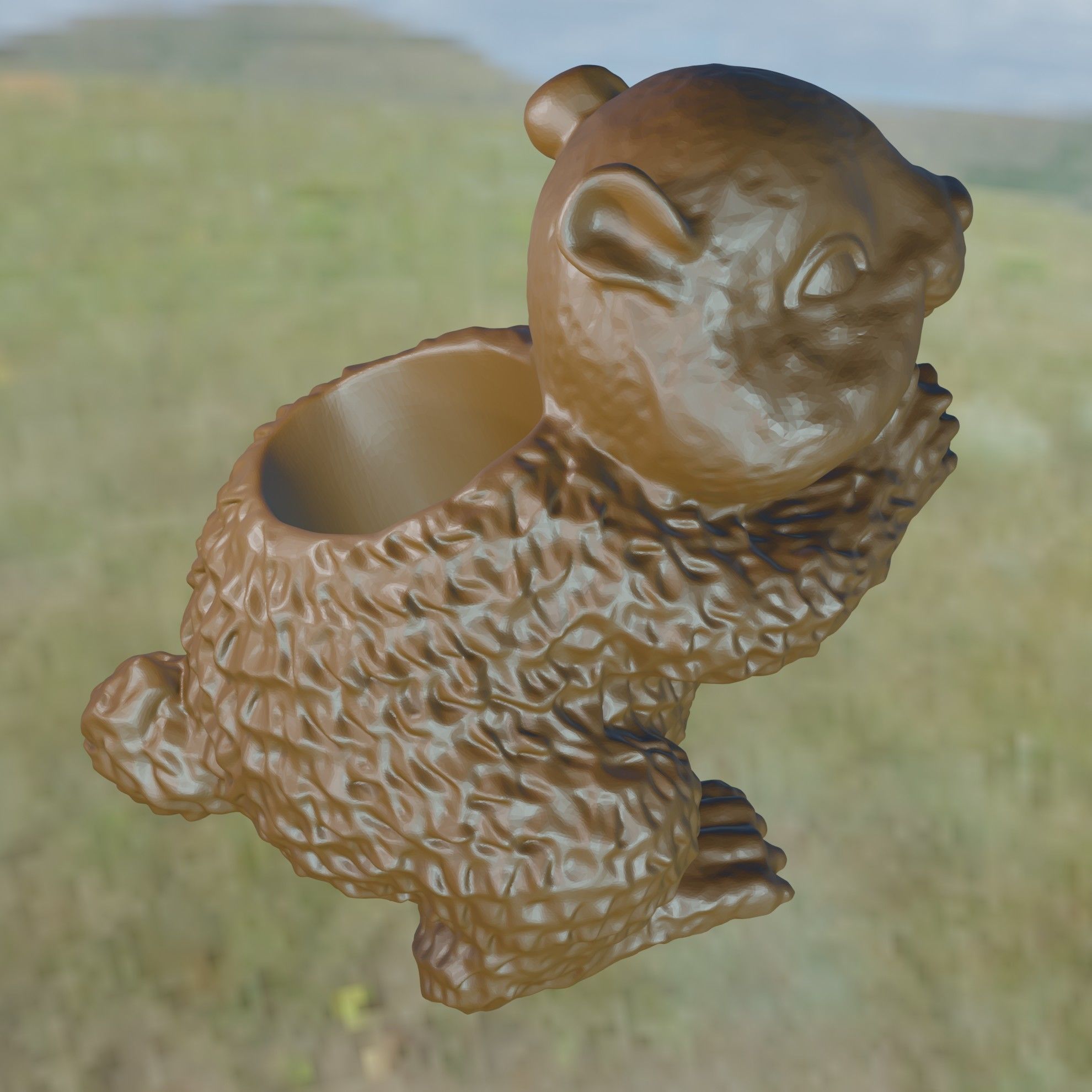 Ecureuil porte stylo 3D print model_3