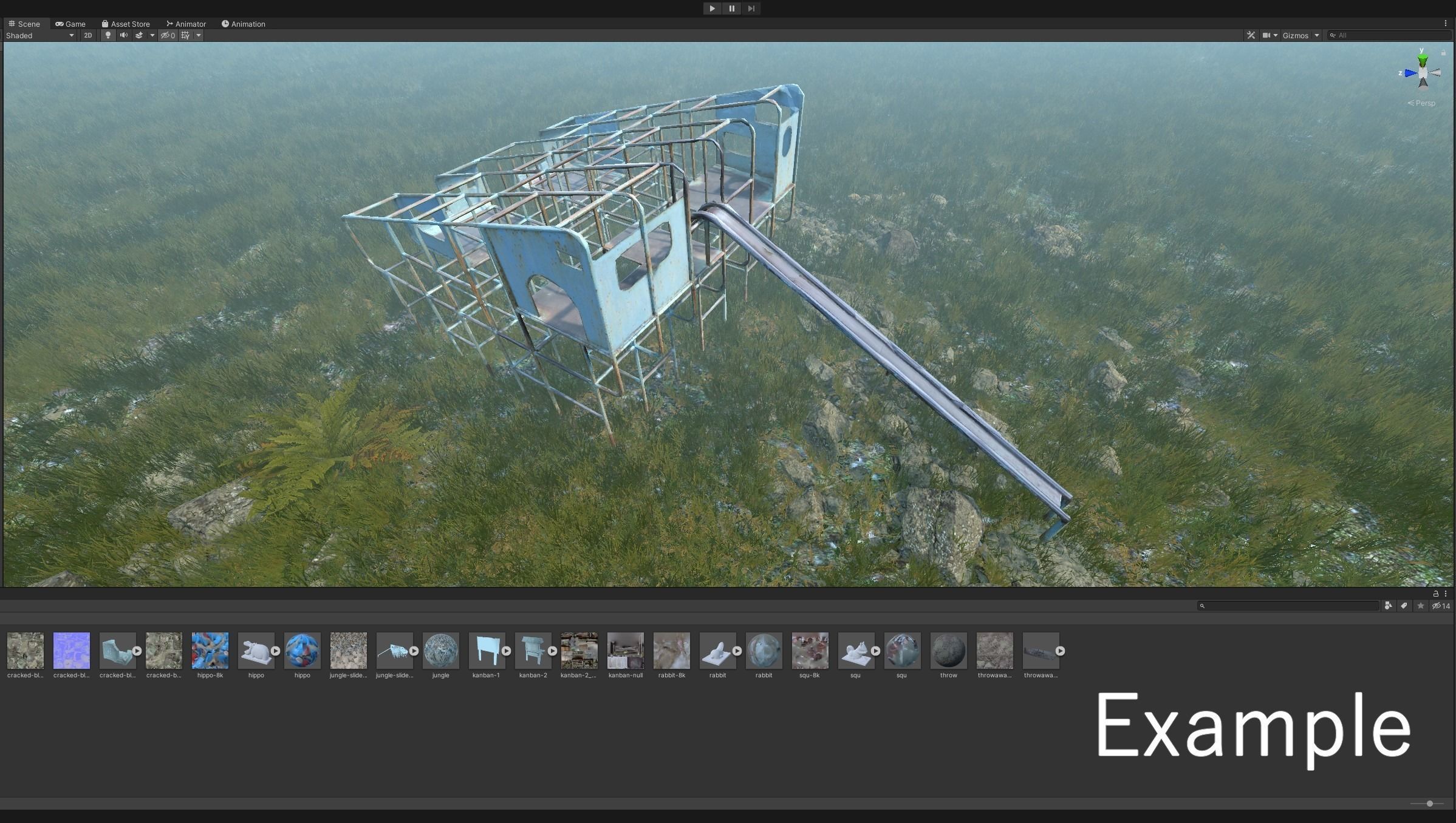Jungle Gym - Slider Low-poly 3D model_9