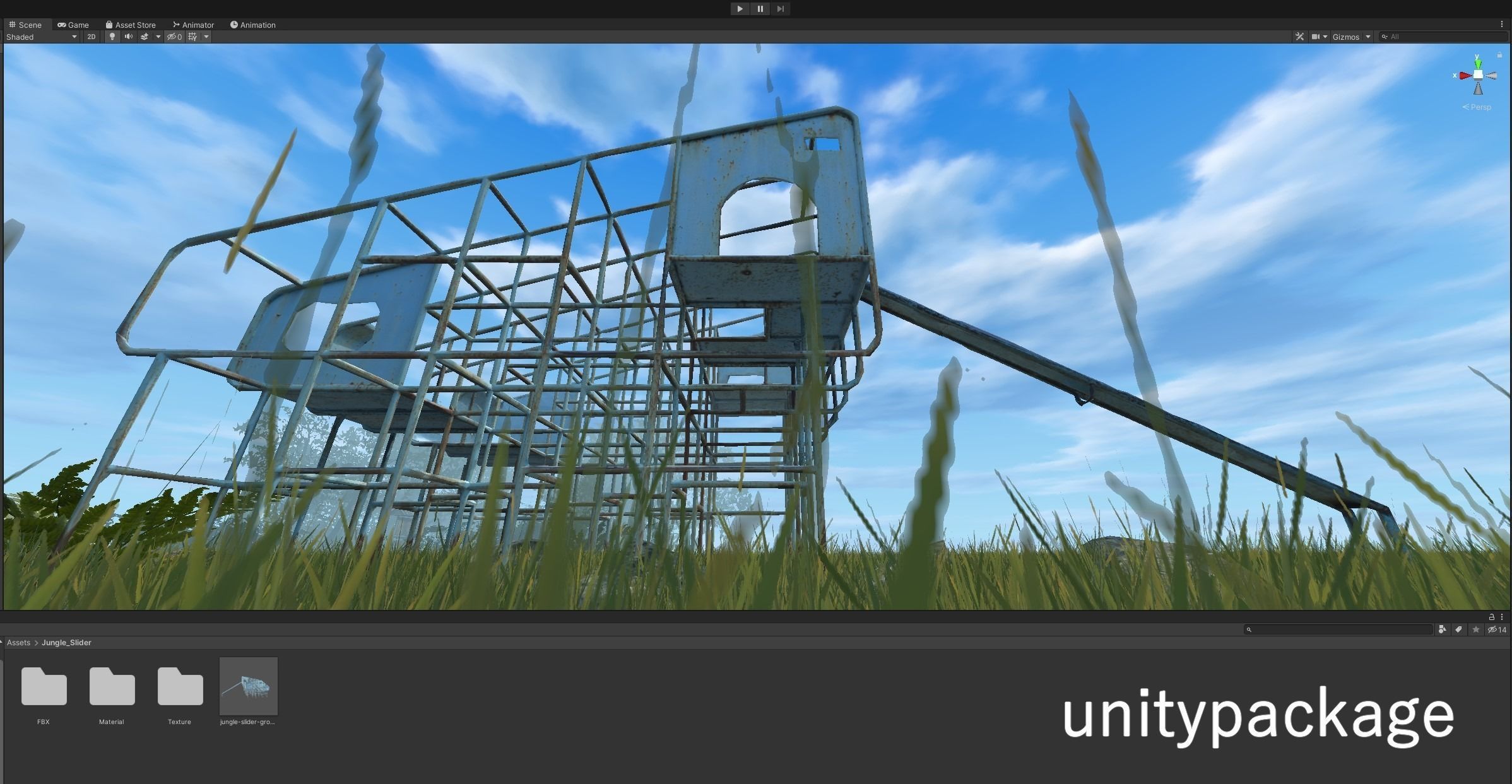 Jungle Gym - Slider Low-poly 3D model_10