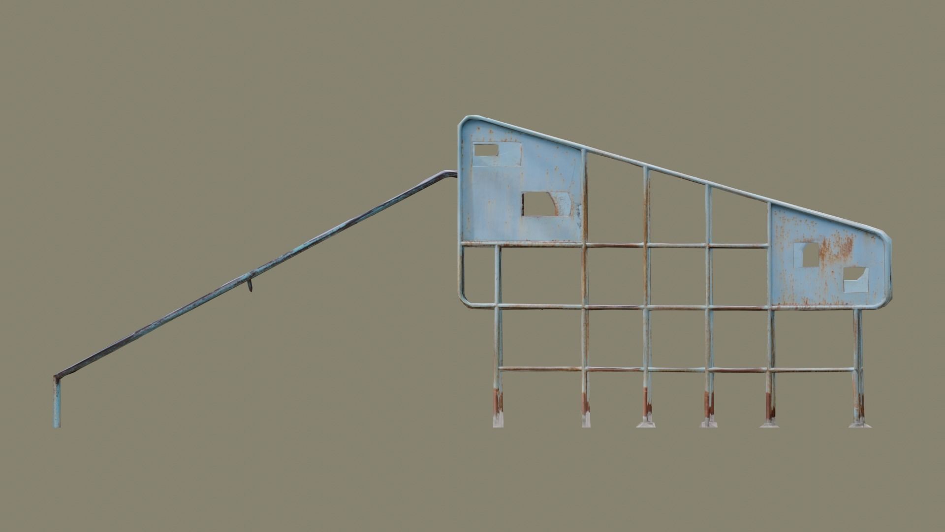 Jungle Gym - Slider Low-poly 3D model_8