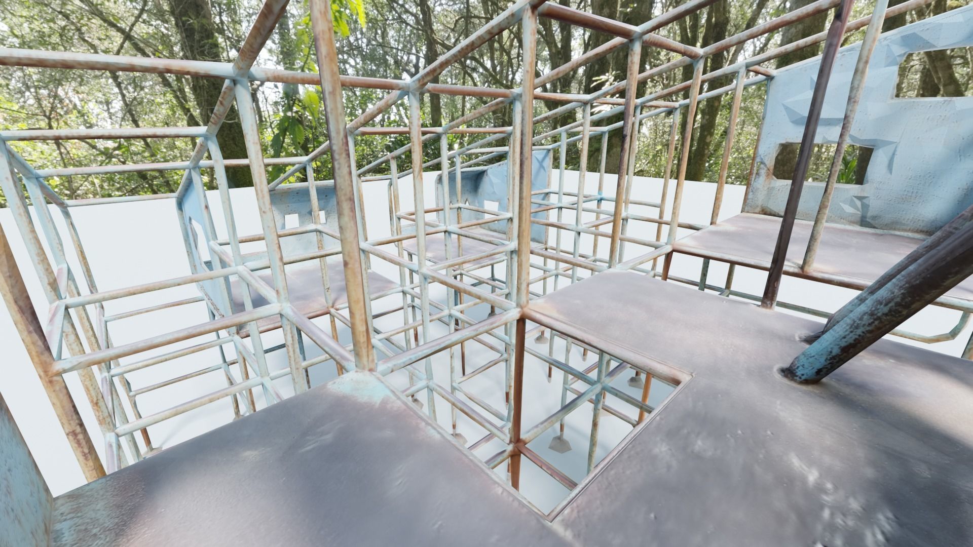 Jungle Gym - Slider Low-poly 3D model_5