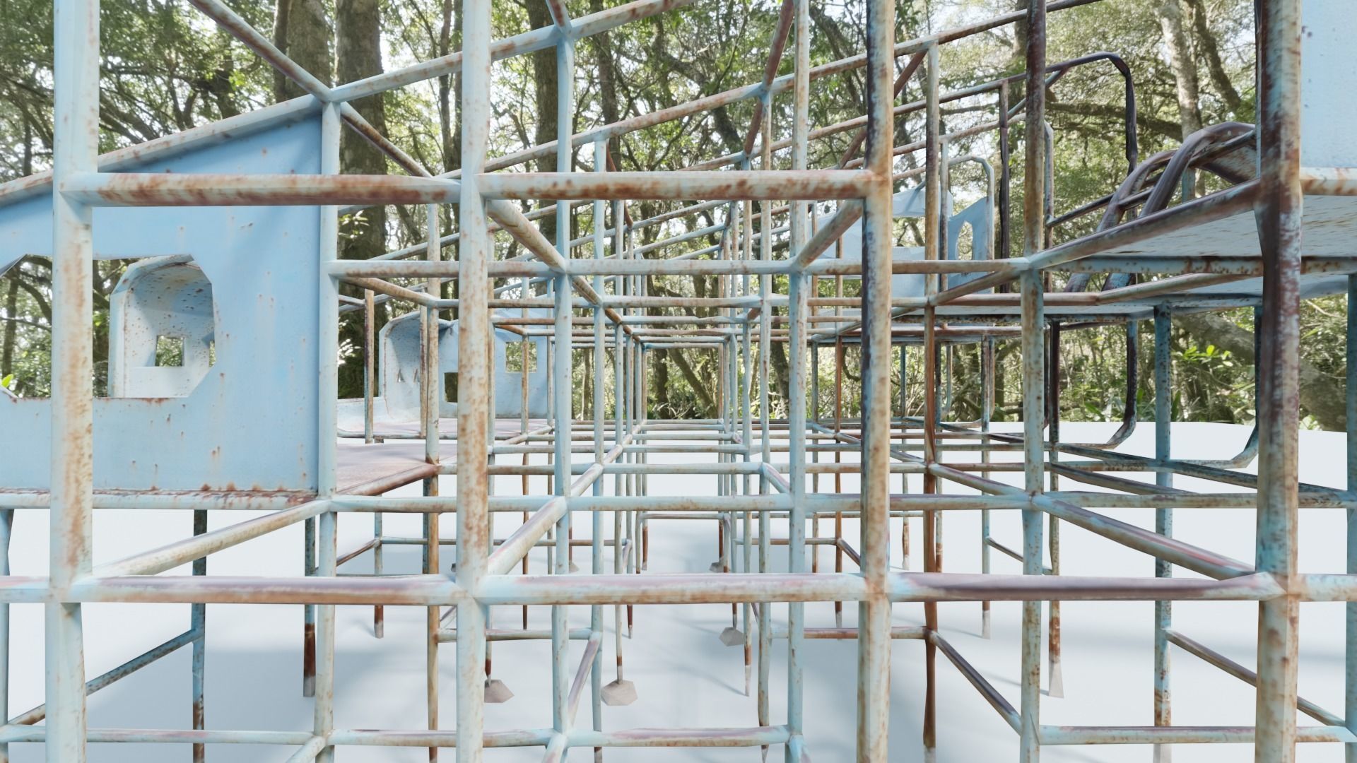 Jungle Gym - Slider Low-poly 3D model_4