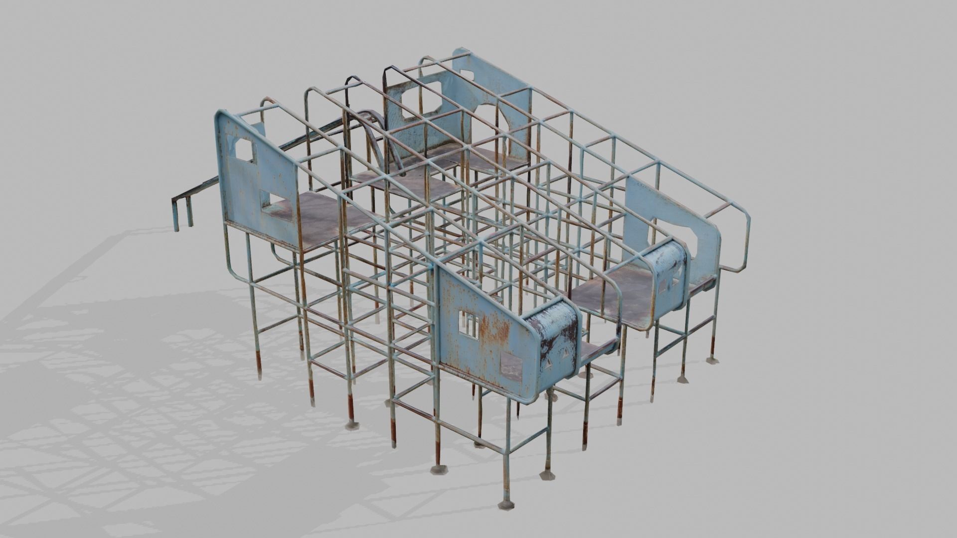 Jungle Gym - Slider Low-poly 3D model_2