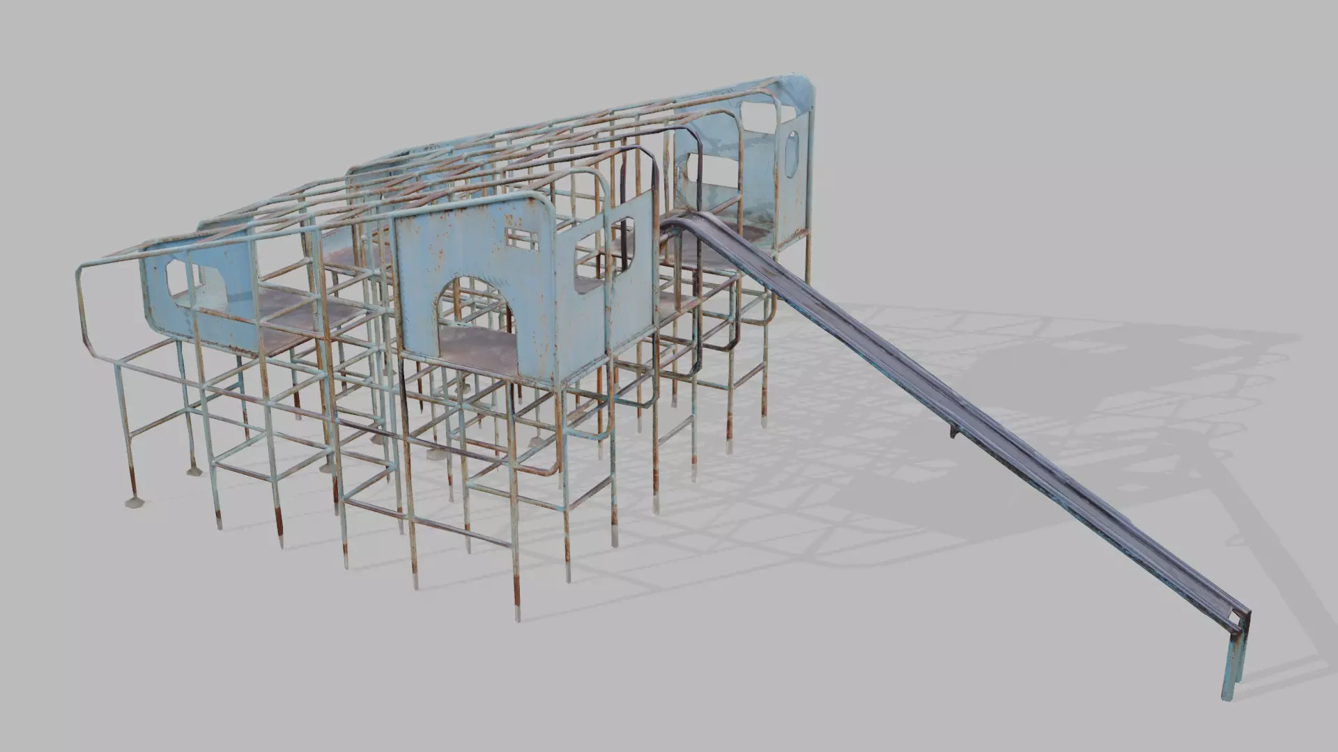 Jungle Gym - Slider Low-poly 3D model_0