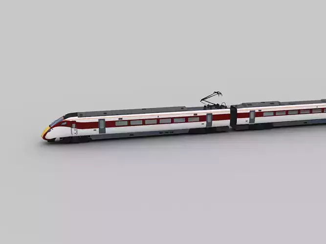 Lowpoly Train 9 high speed