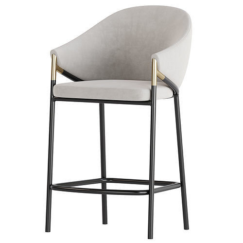 Euler Counter Bar Stool 3D model 7