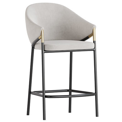 Euler Counter Bar Stool 3D model 3