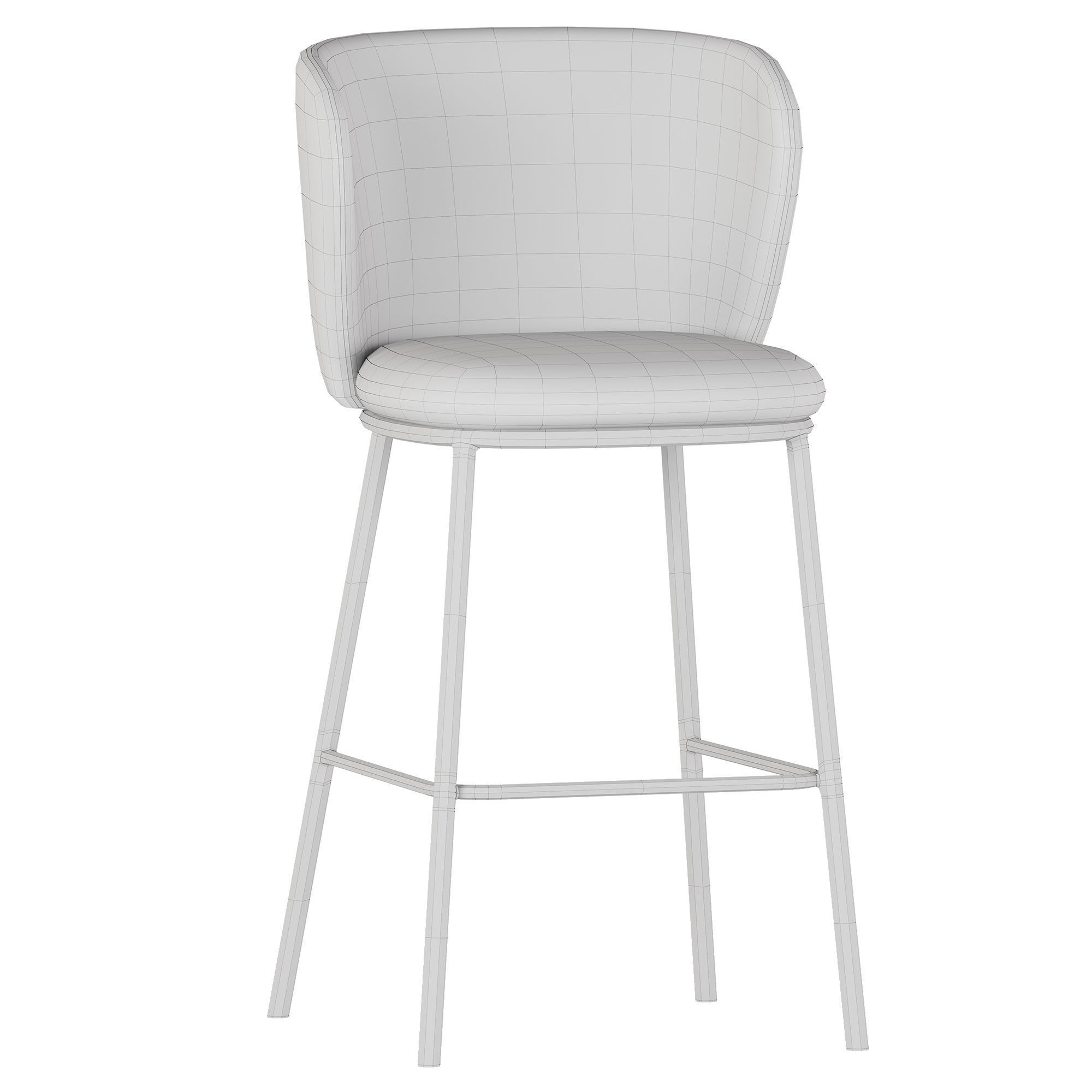 Ciselia Bar Stool 3D model_4