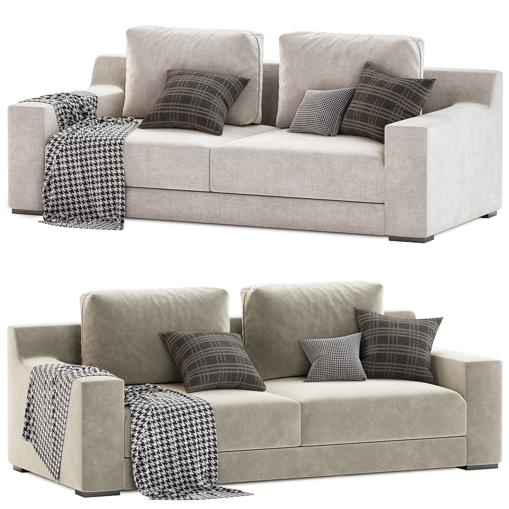 West Elm Dalton 2 Seats Sofa 3D model_3
