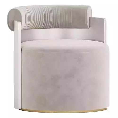 PATTY Pink Mohair Upholstered Armchair