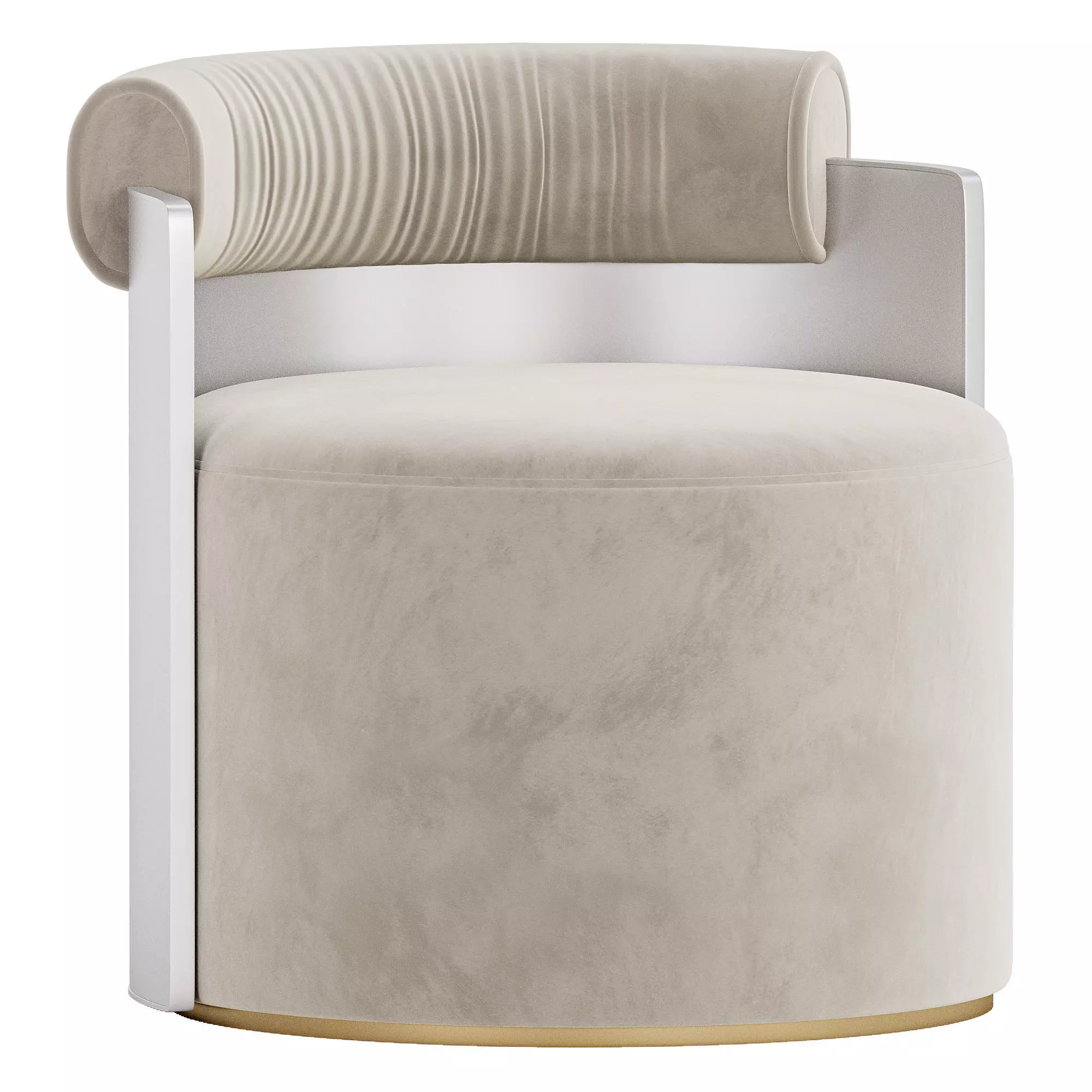 PATTY Pink Mohair Upholstered Armchair 3D model