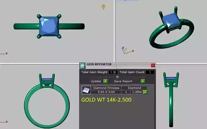 princess cut solitaire engagement ring