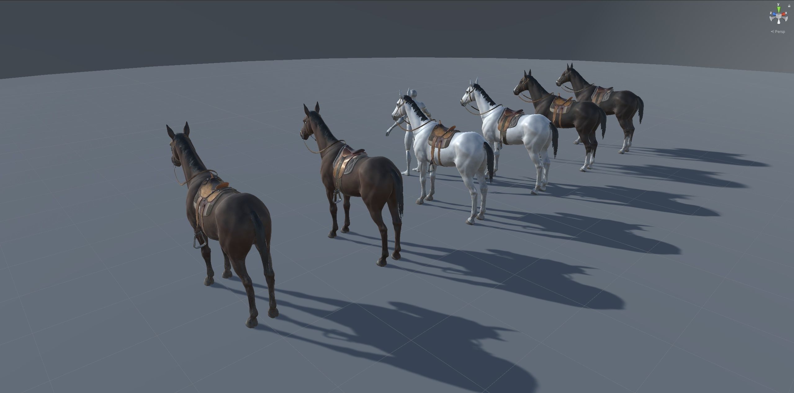 Classic Horse Animated Asset Low-poly 3D model_25