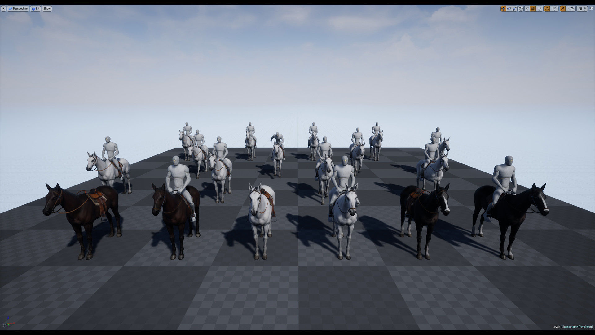 Classic Horse Animated Asset Low-poly 3D model_21