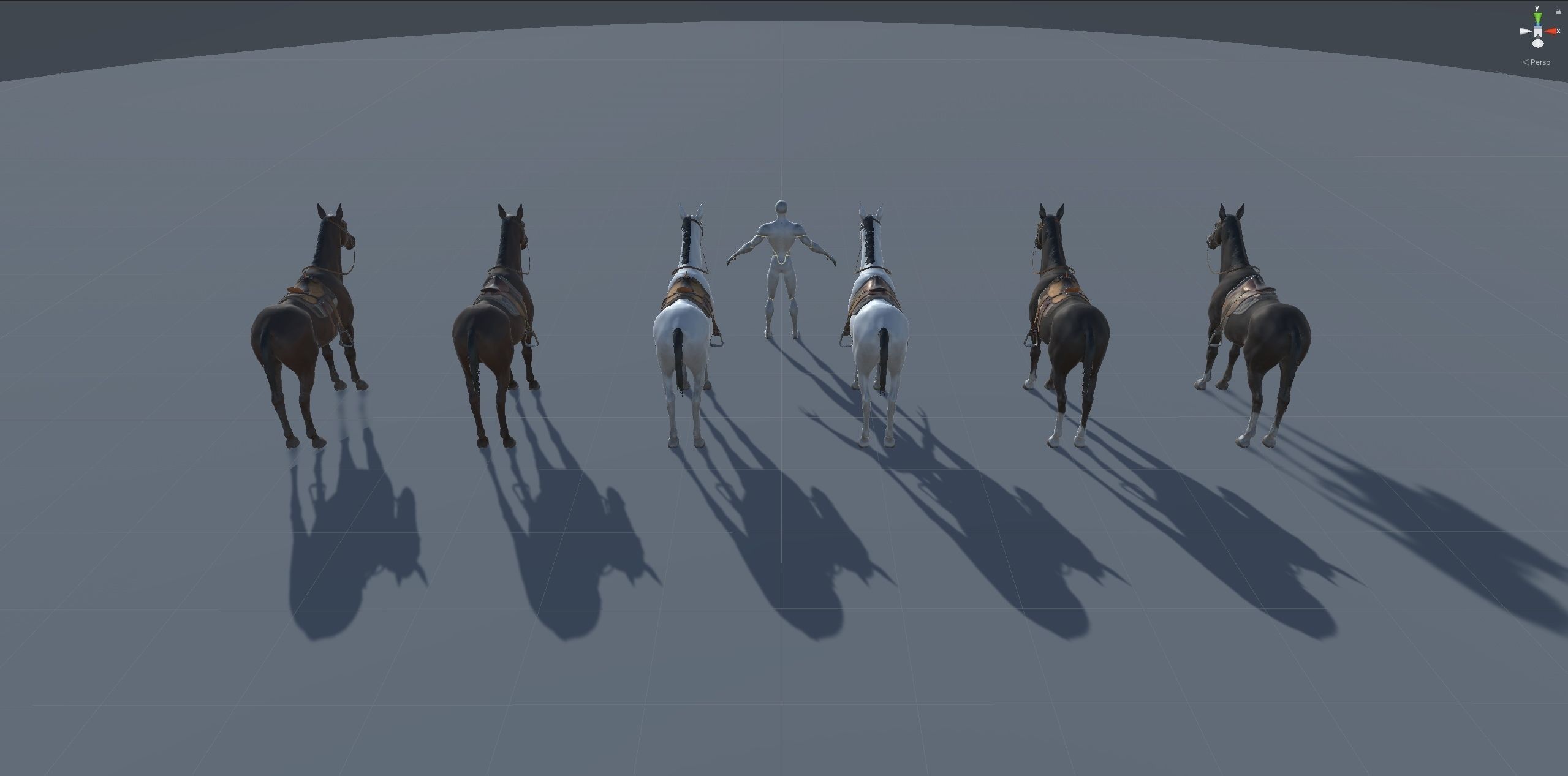 Classic Horse Animated Asset Low-poly 3D model_26