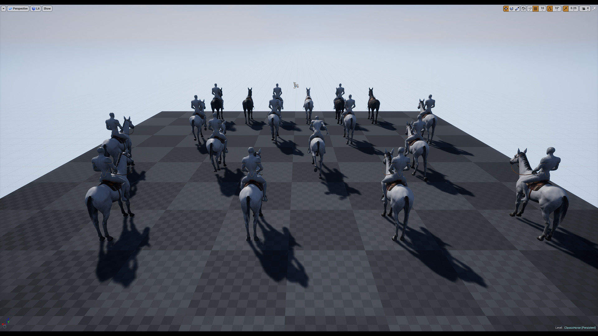 Classic Horse Animated Asset Low-poly 3D model_23