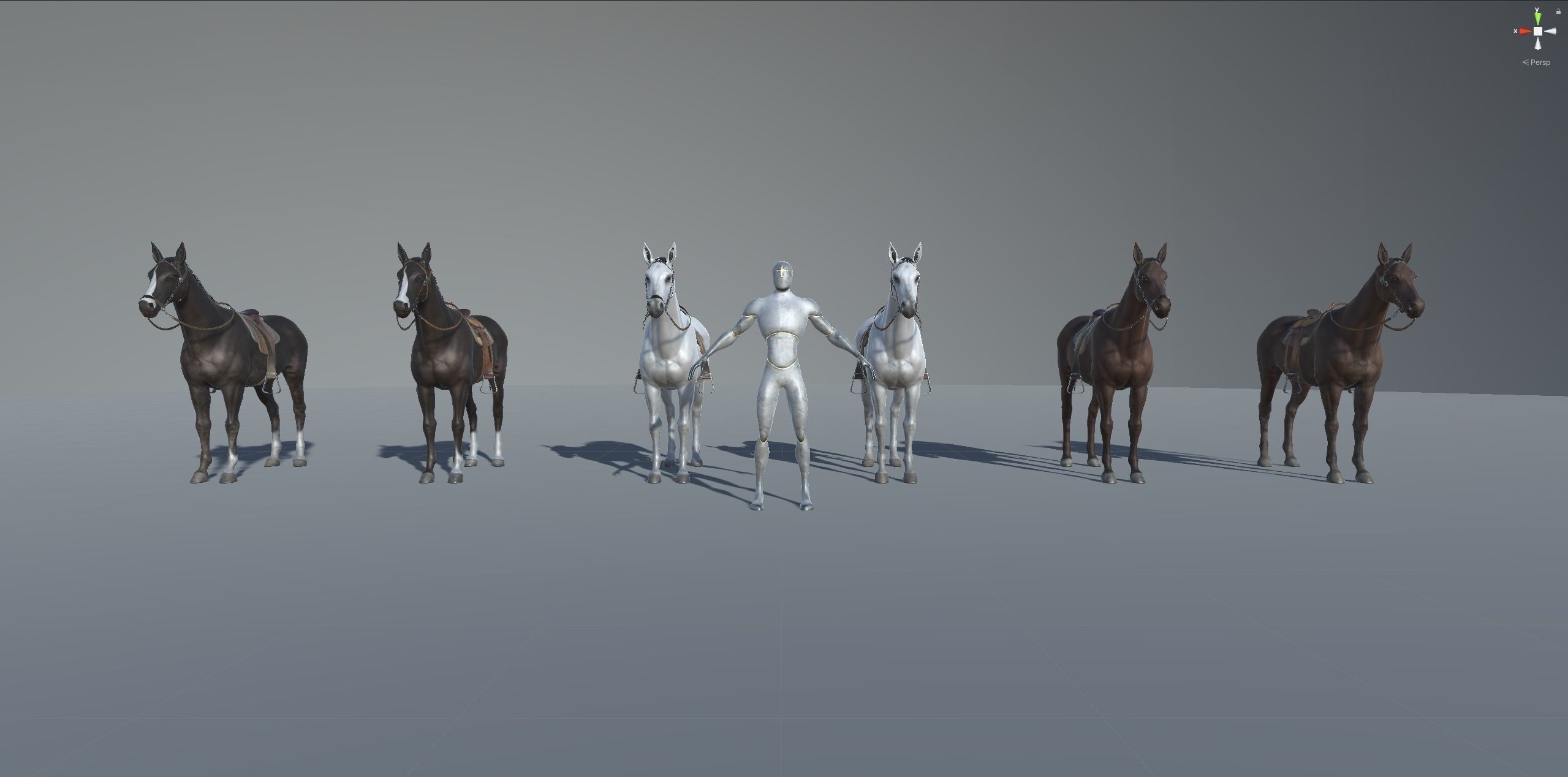 Classic Horse Animated Asset Low-poly 3D model_24
