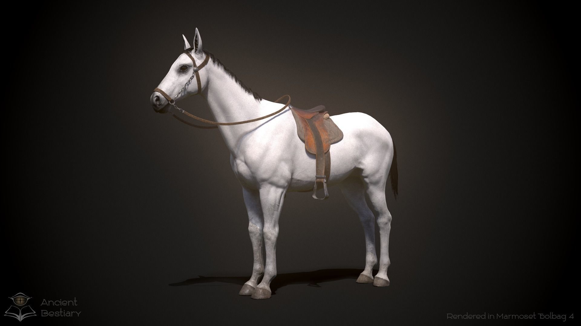 Classic Horse Animated Asset Low-poly 3D model_13