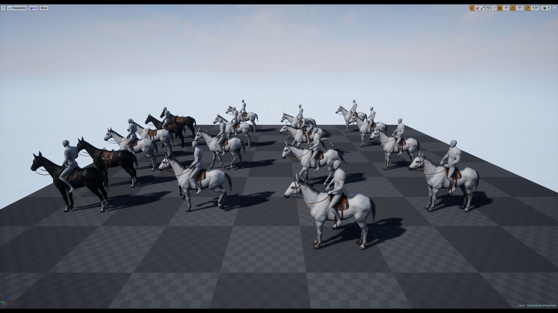 Classic Horse Animated Asset Low-poly 3D model_22