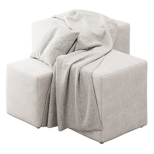 Stack Poufs by Naula  3D model 5