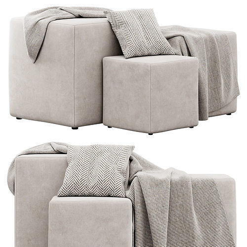 Stack Poufs by Naula  3D model 2