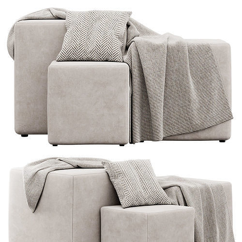 Stack Poufs by Naula  3D model 3