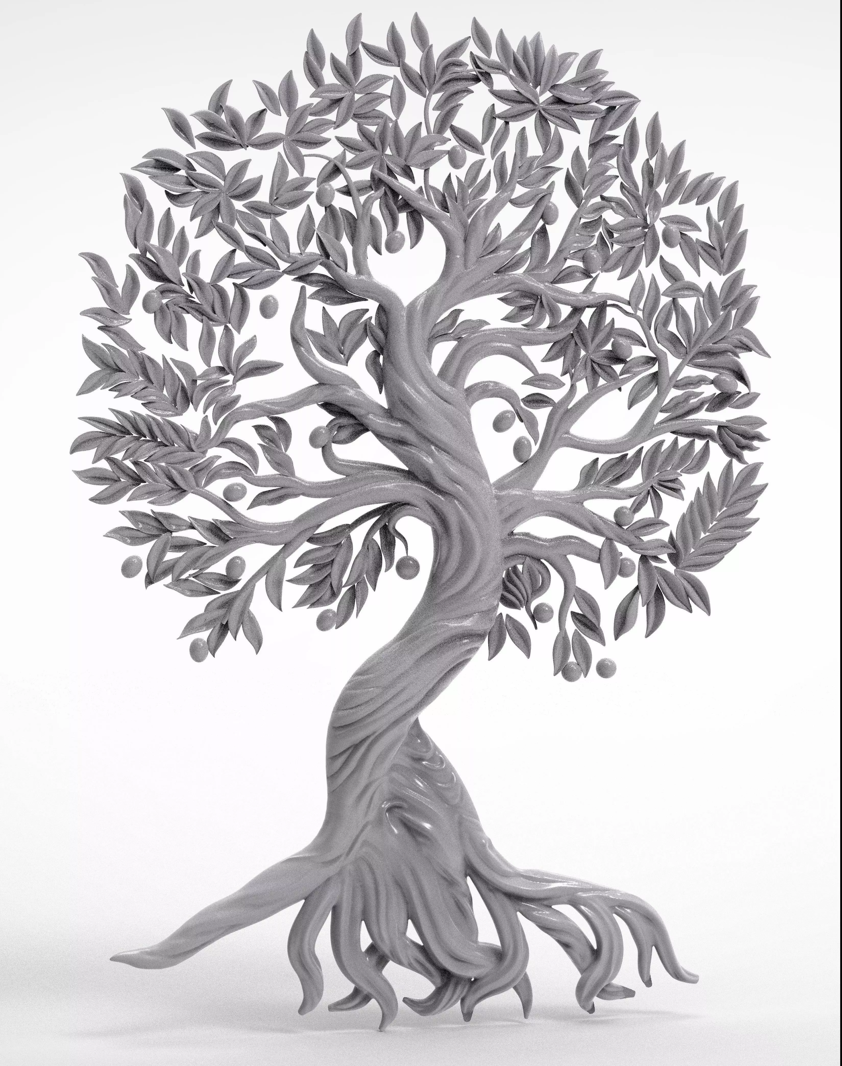 Tree relief 3D model_0