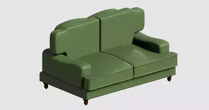 Green modern basic sofa