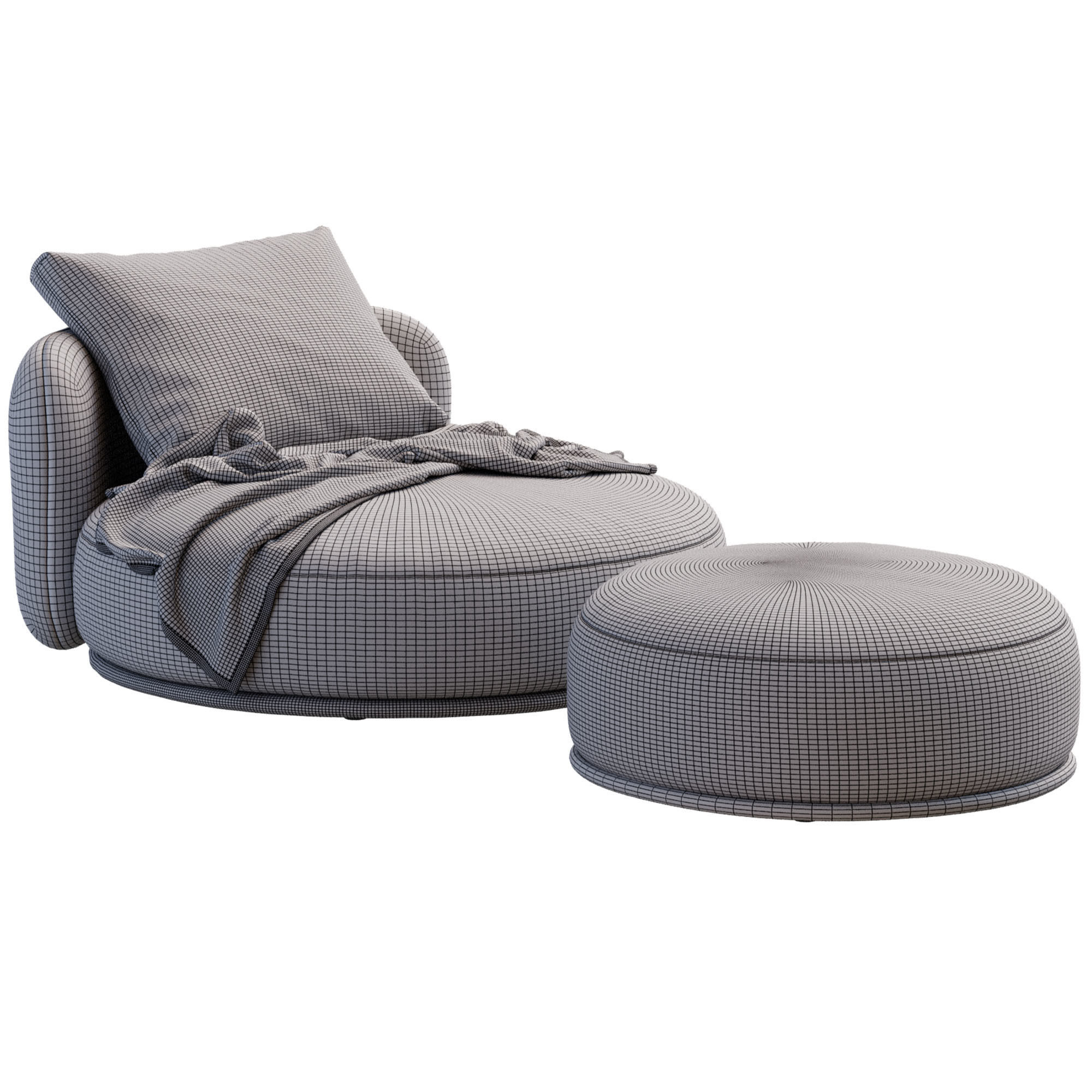 Armchair Rene By Meridiani 3D model_5