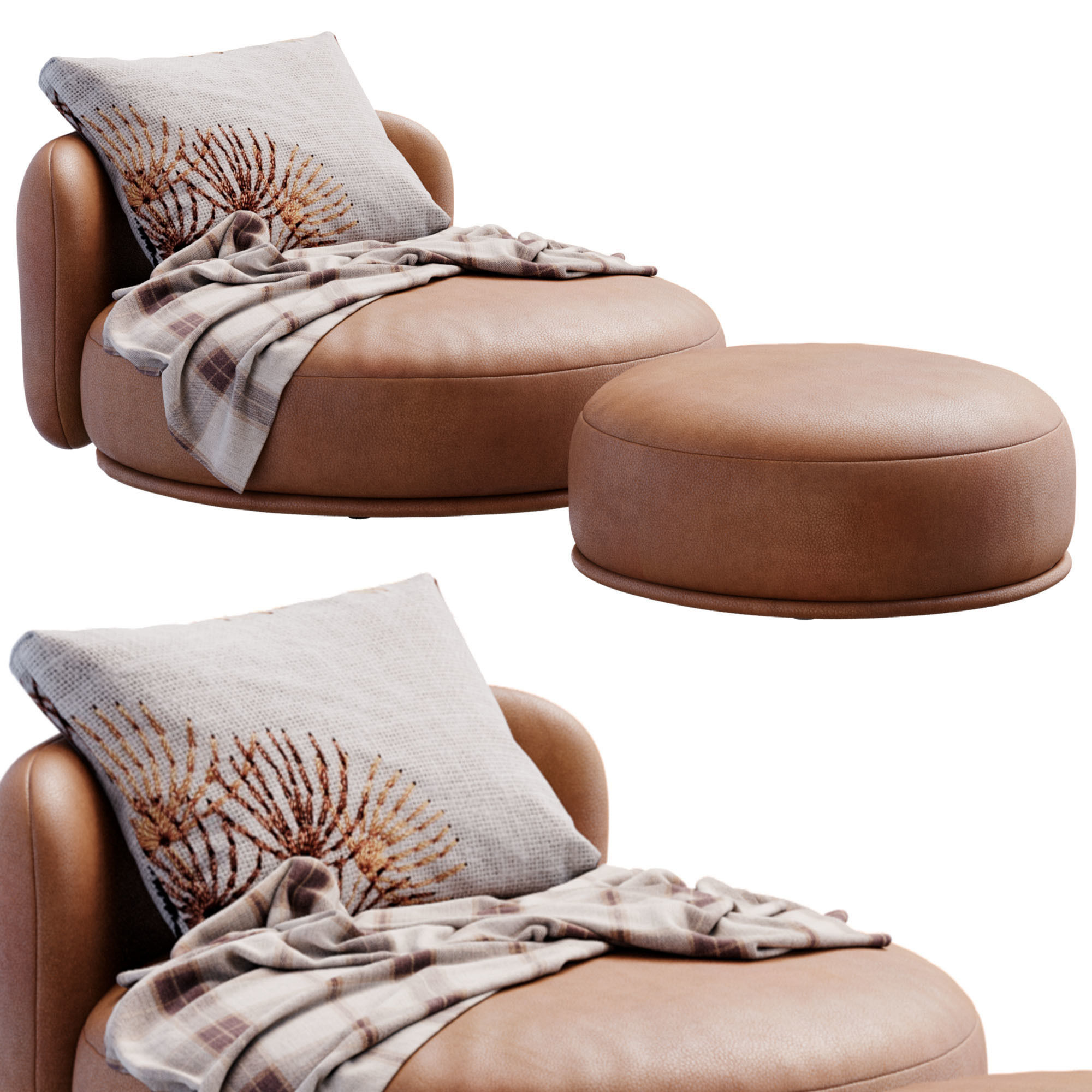 Armchair Rene By Meridiani 3D model_6