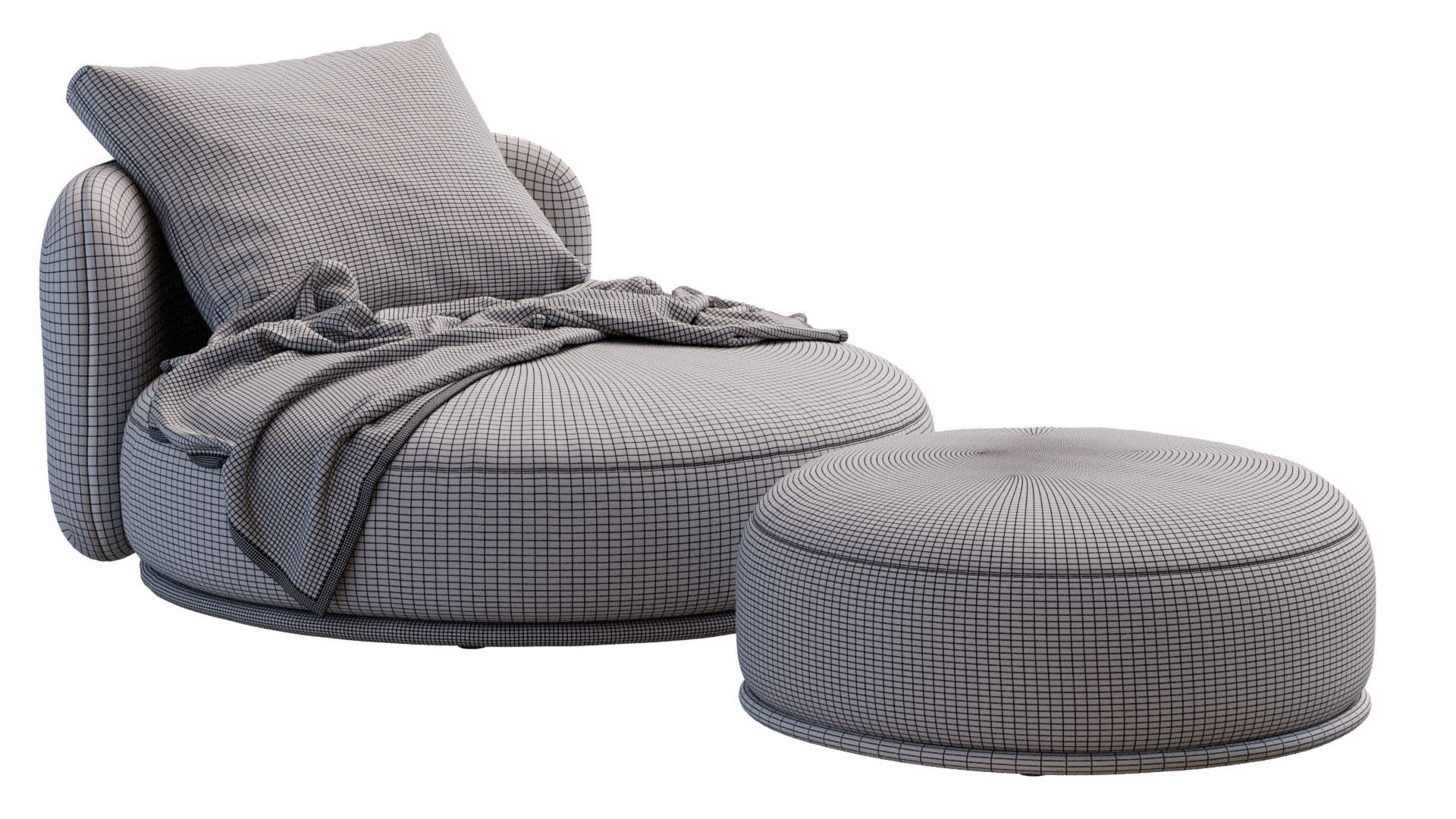 Armchair Rene By Meridiani 3D model_2