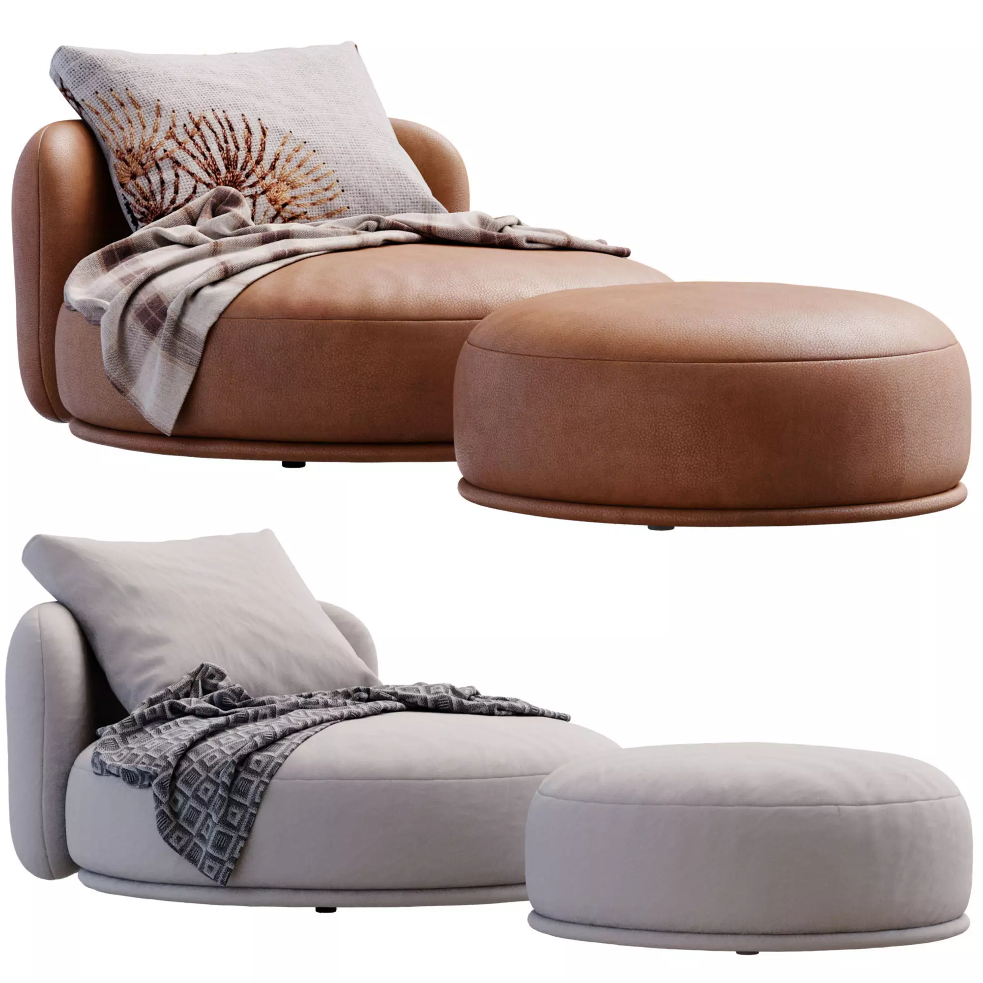 Armchair Rene By Meridiani 3D model_0