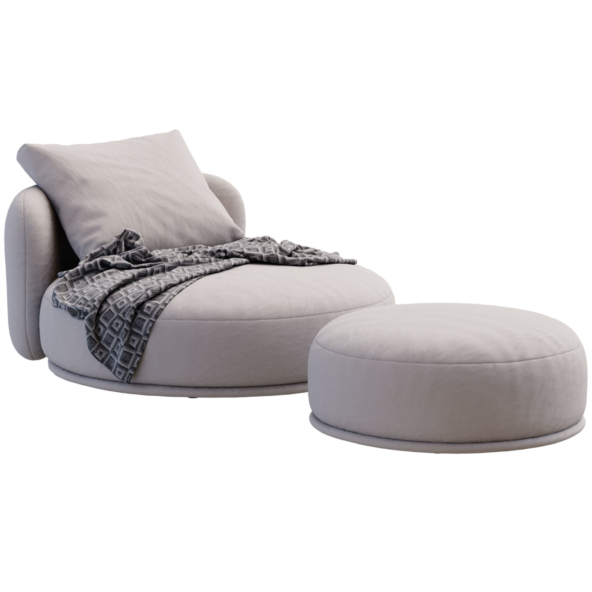 Armchair Rene By Meridiani 3D model_4