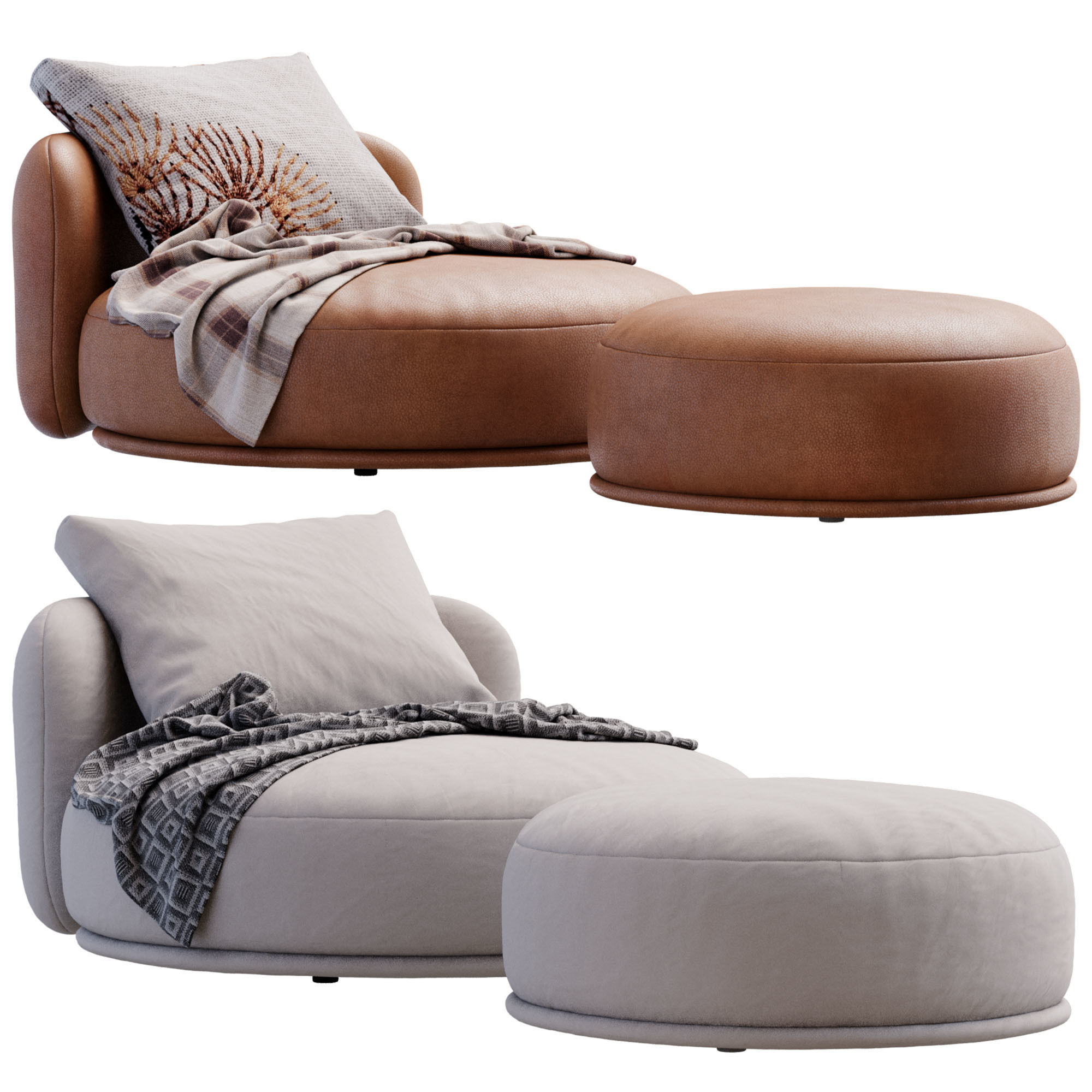 Armchair Rene By Meridiani 3D model_3