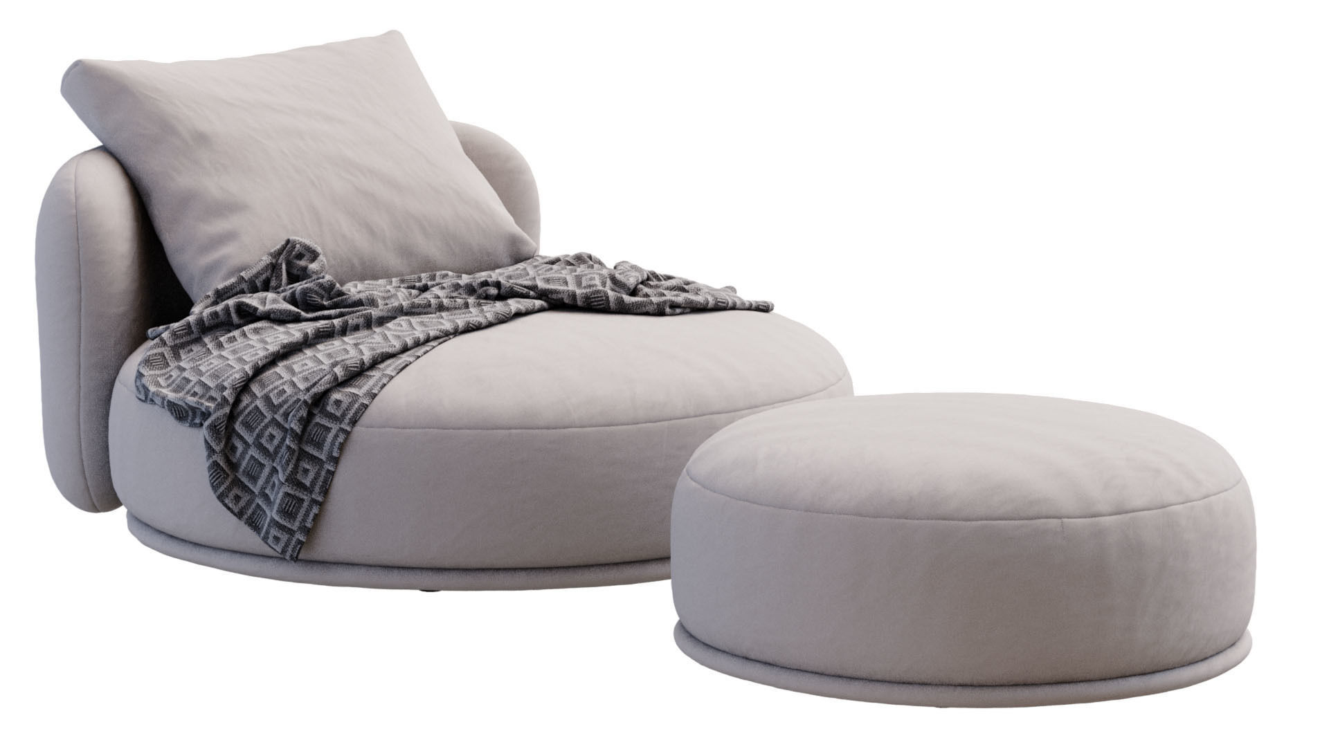 Armchair Rene By Meridiani 3D model_9