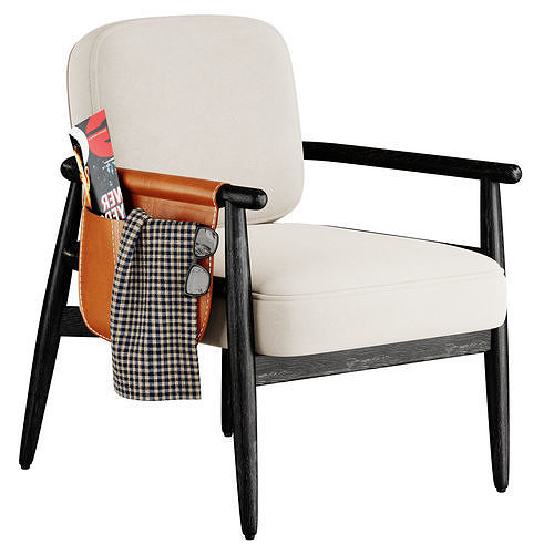 TERESA  Fabric armchair 3D model 4