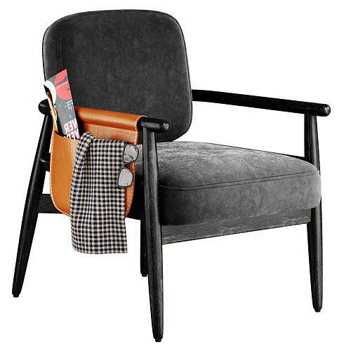 TERESA  Fabric armchair 3D model 7