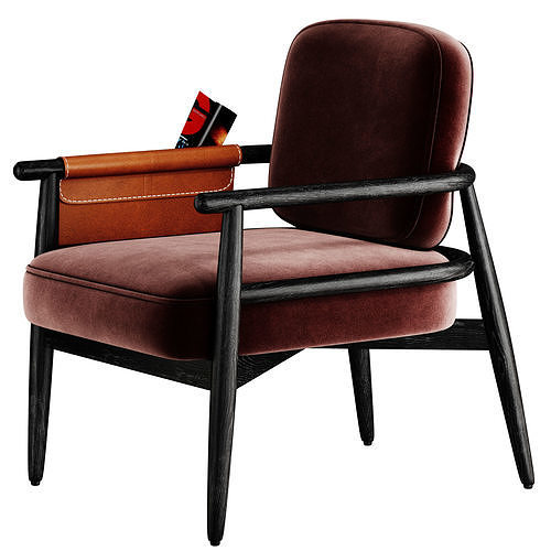 TERESA  Fabric armchair 3D model 6