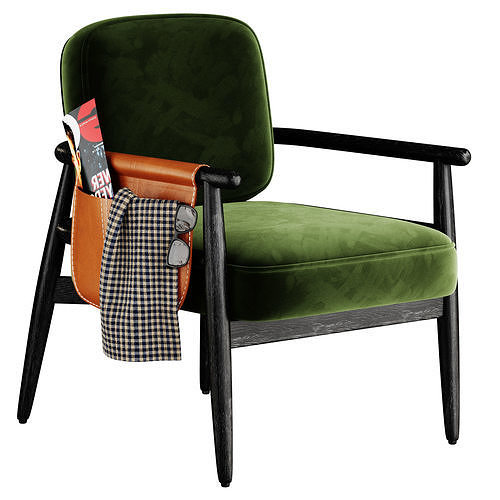 TERESA  Fabric armchair 3D model 2