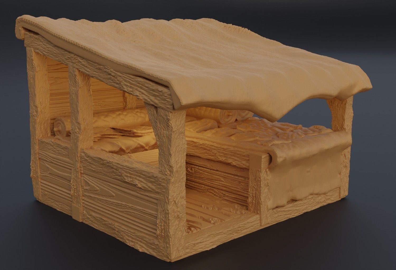 Modular Grand Marketplace Tabletop Terrain 28 MM 3D print model_27