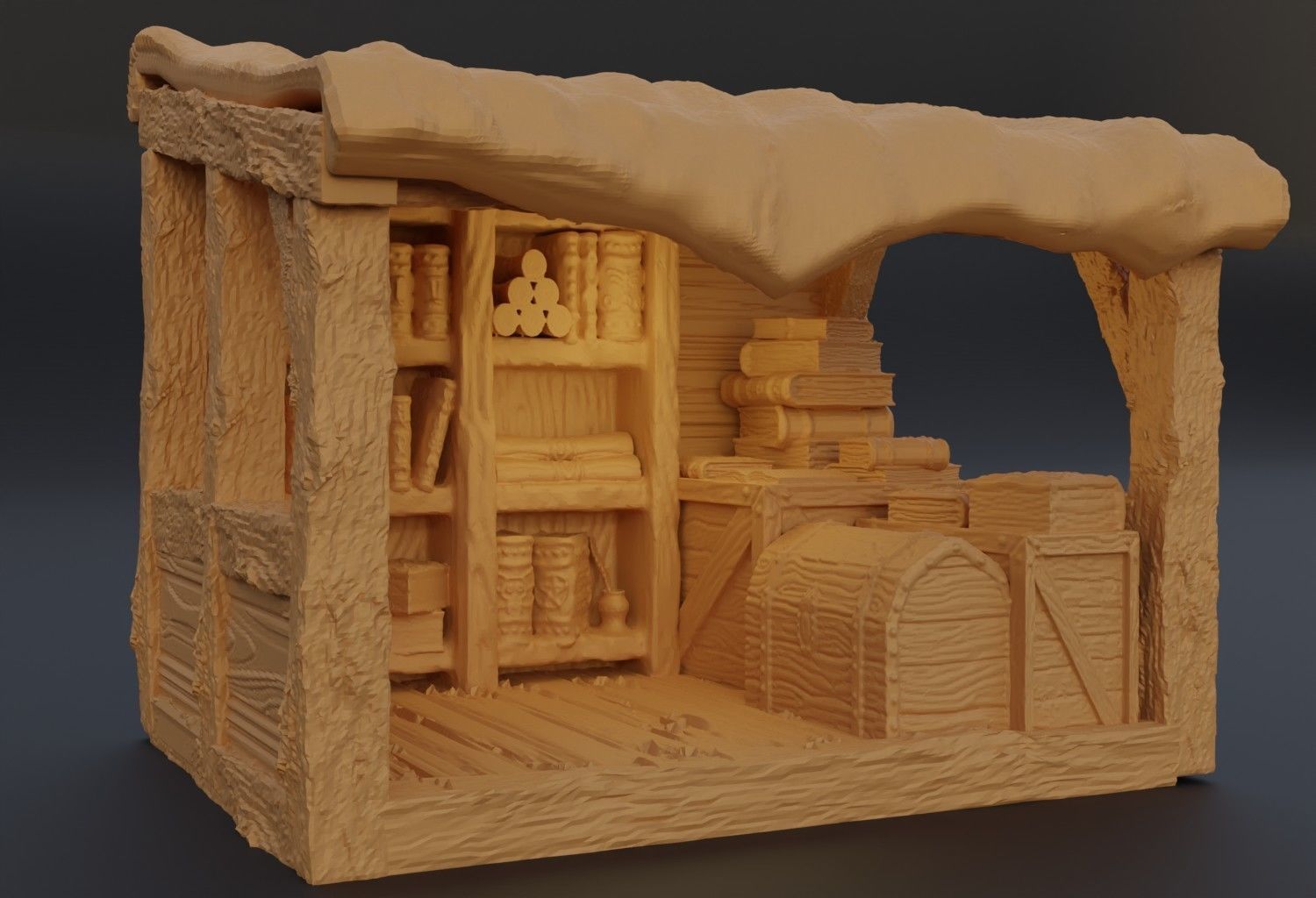 Modular Grand Marketplace Tabletop Terrain 28 MM 3D print model_17