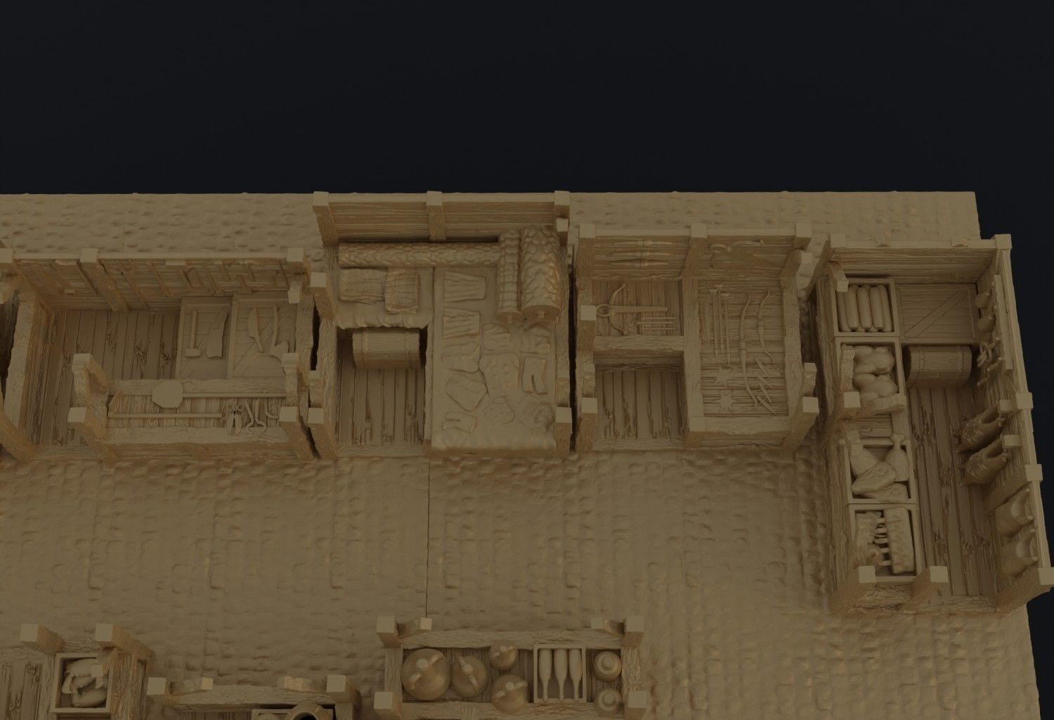 Modular Grand Marketplace Tabletop Terrain 28 MM 3D print model_11