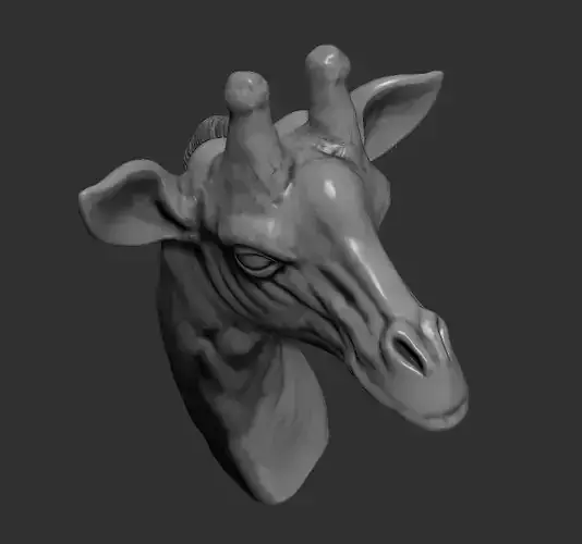 giraffe bust 3D print model